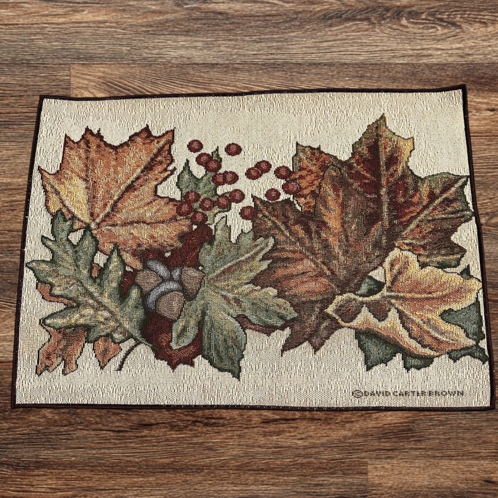 David Carter Brown Fall Festival of Leaves 1 Pc Placemat Tapestry